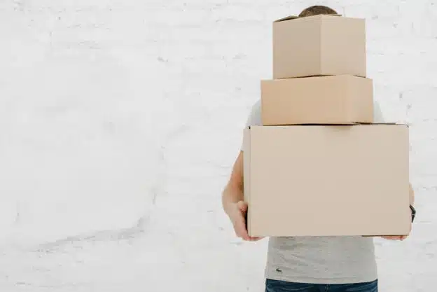 Man carrying boxes