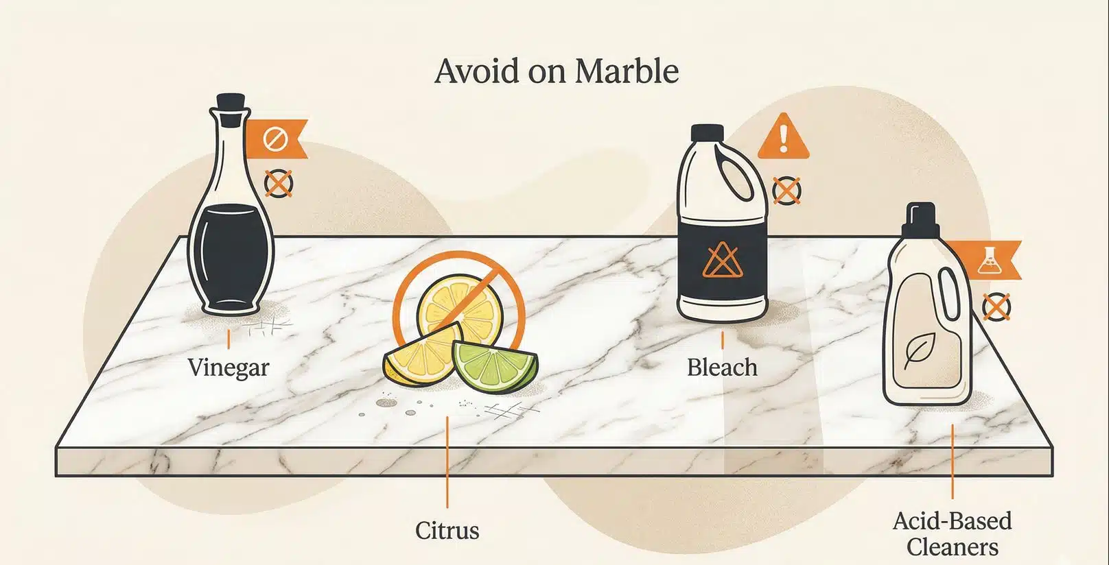 cleaners to avoid on marble custom graphic