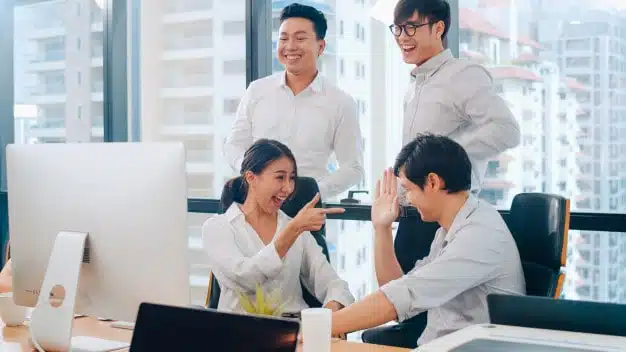 millennial group young business people
