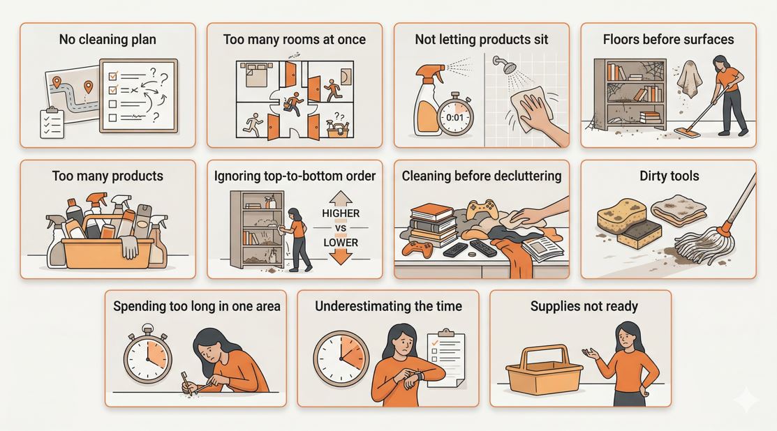 common spring cleaning mistakes custom graphic