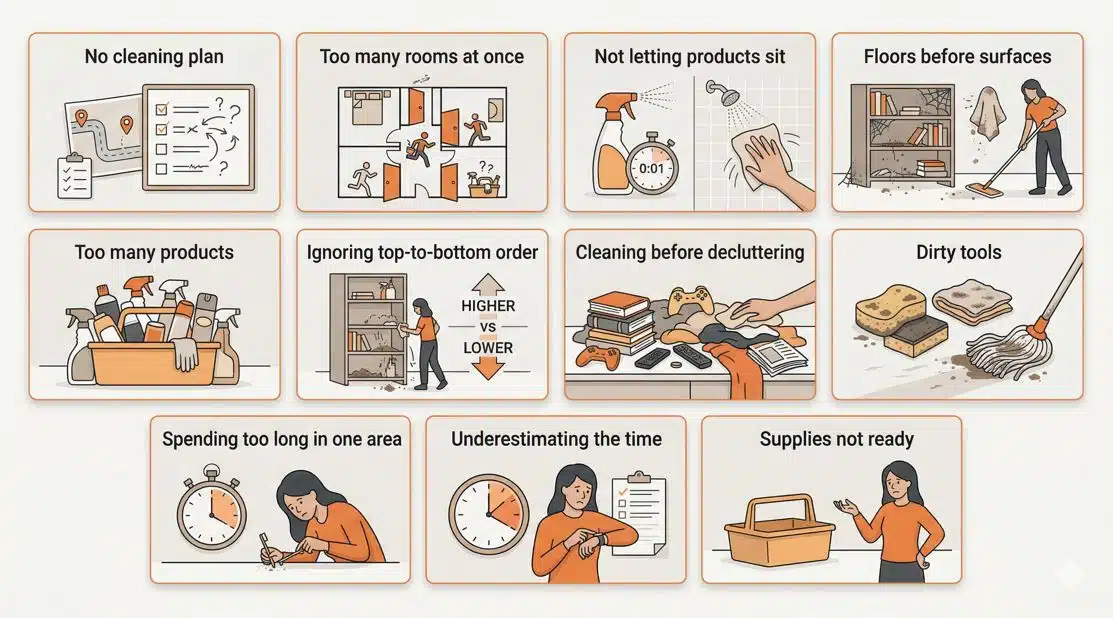 common spring cleaning mistakes custom graphic