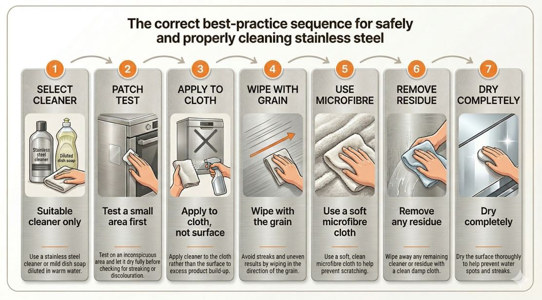 how to clean stainless steel custom graphic