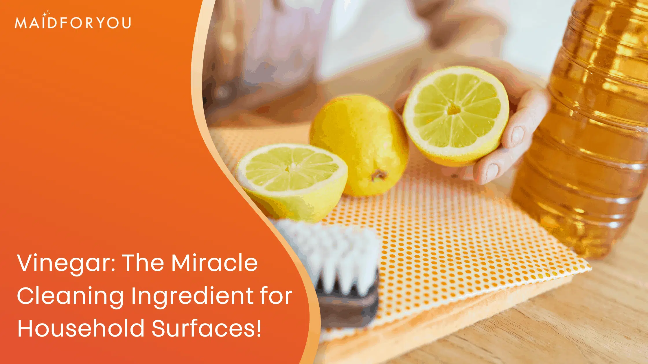 Vinegar the miracle cleaning ingredient custom graphic
