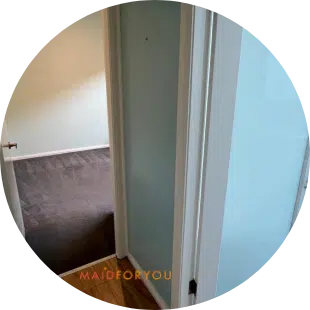 close up of built in wardrobes after being cleaned for end of lease